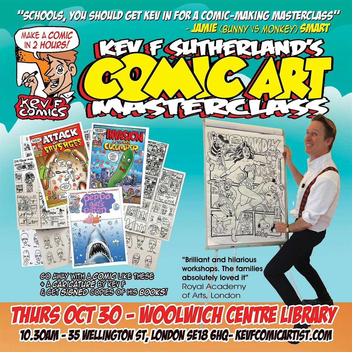 Kev F's Comic Art Masterclass - Woolwich Library