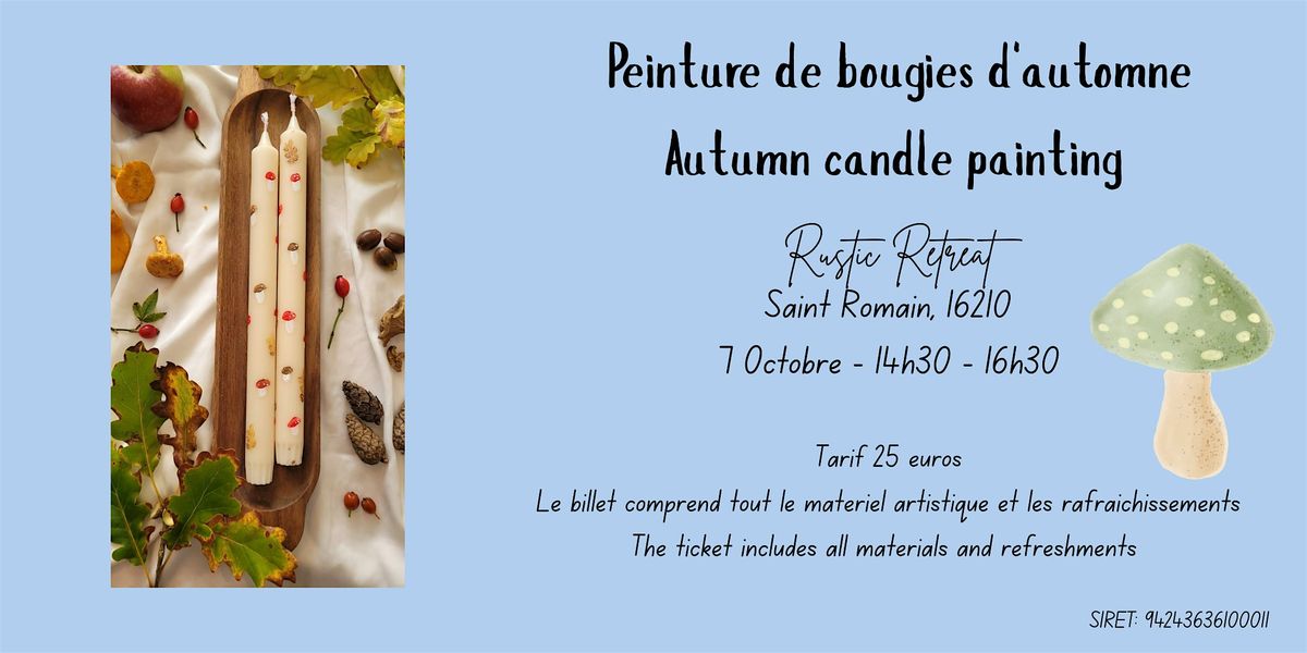 Autumn candle painting \/\/ Peinture de bougies d'automne