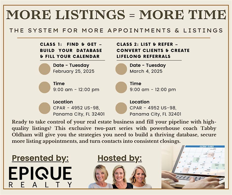 More Listings = More Time