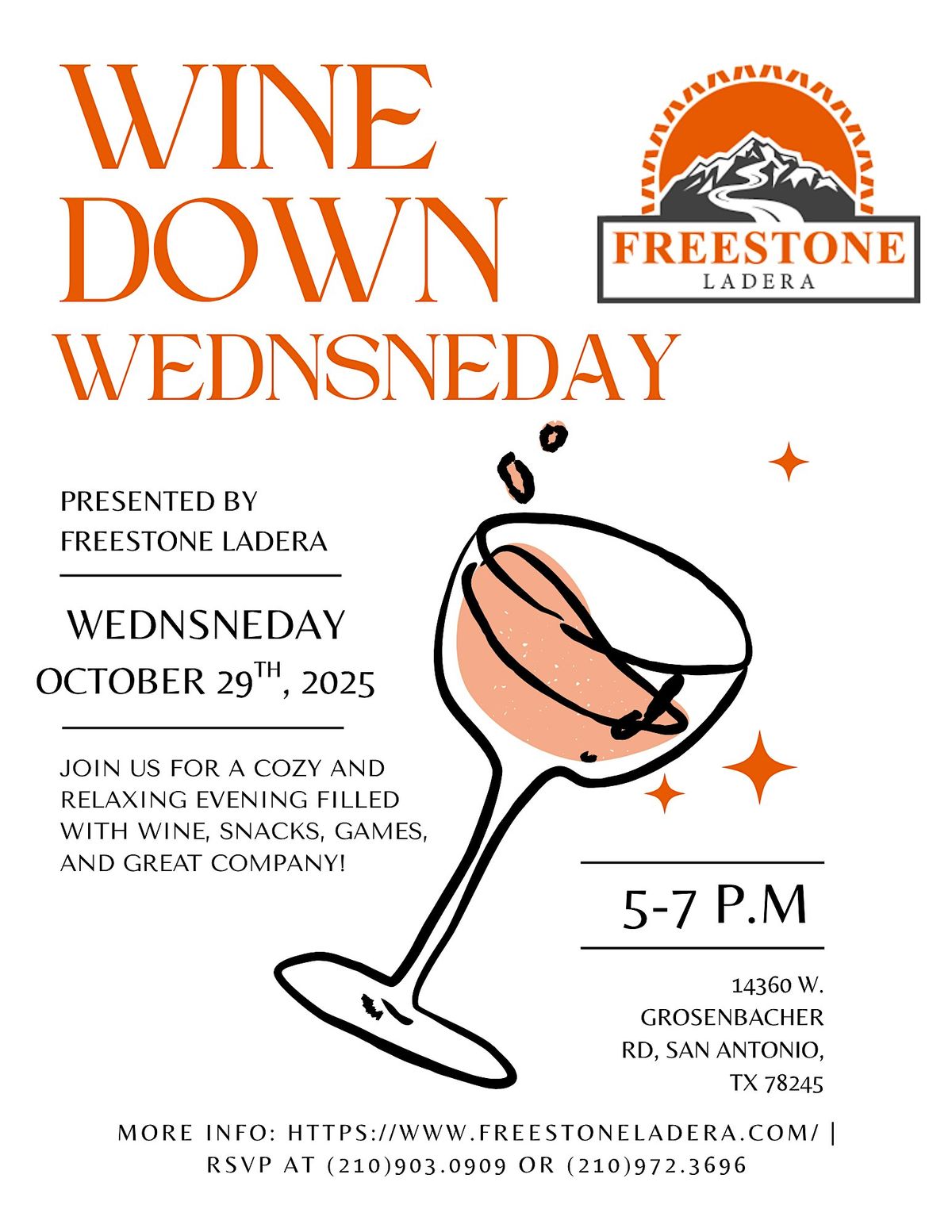 Wine Down Wednesday at Freestone Ladera