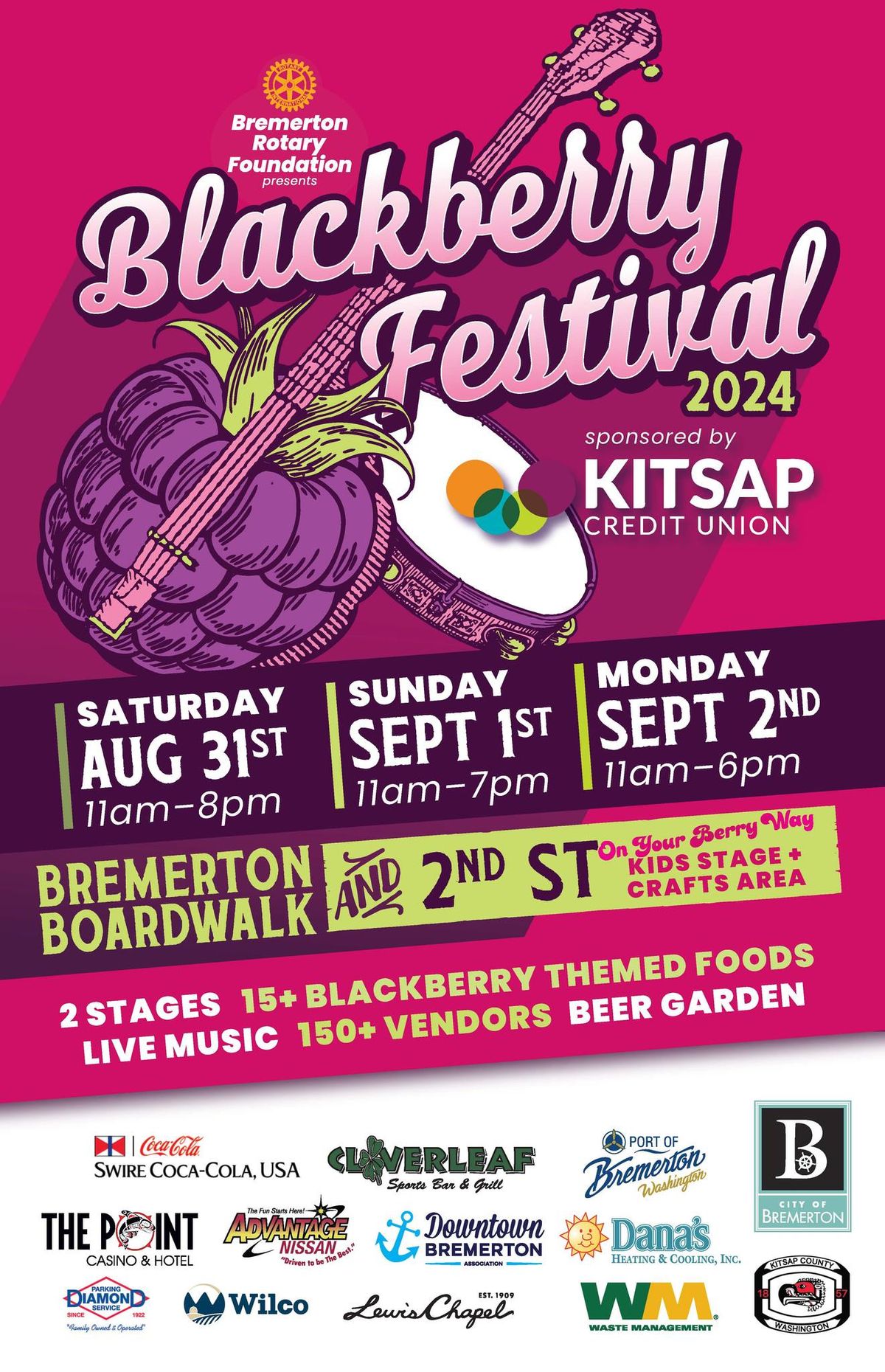 2024 OFFICIAL Blackberry Festival, Bremerton Boardwalk Waterfront, 31