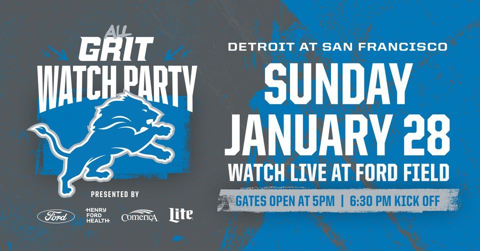 NFC Championship Watch Party Detroit Lions at San Francisco 49ers