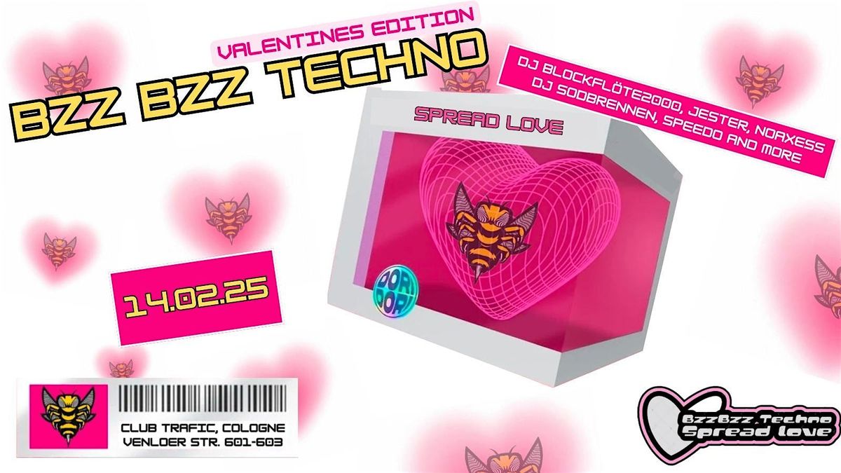 BZZBZZ TECHNO X VALENTINE\u2018s RAVE