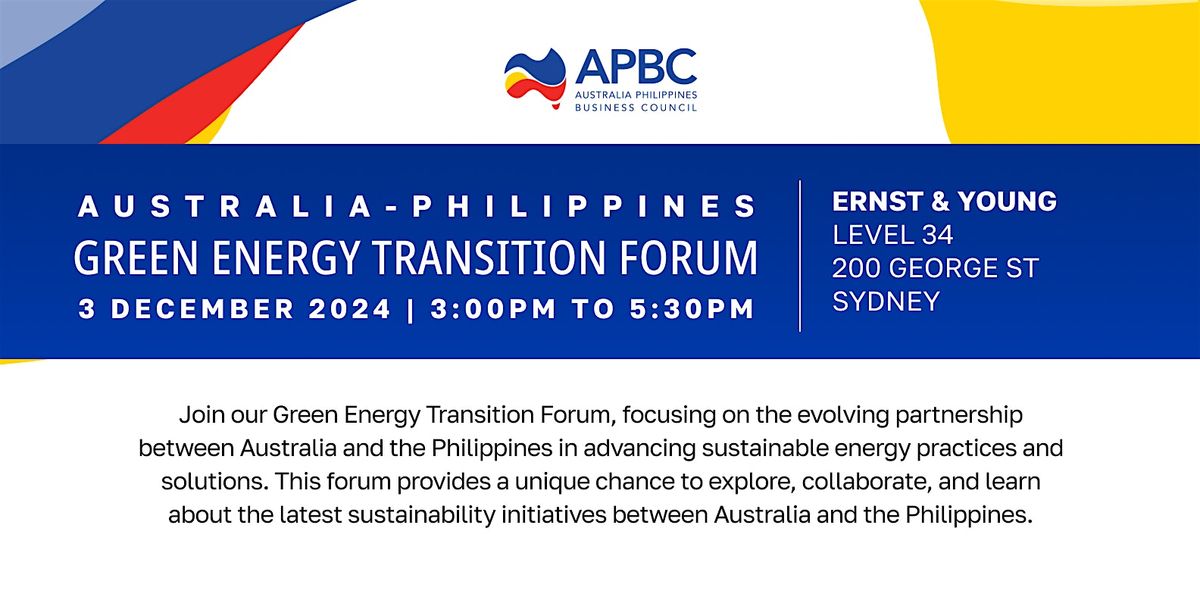 Australia- Philippines Green Energy Transition Forum