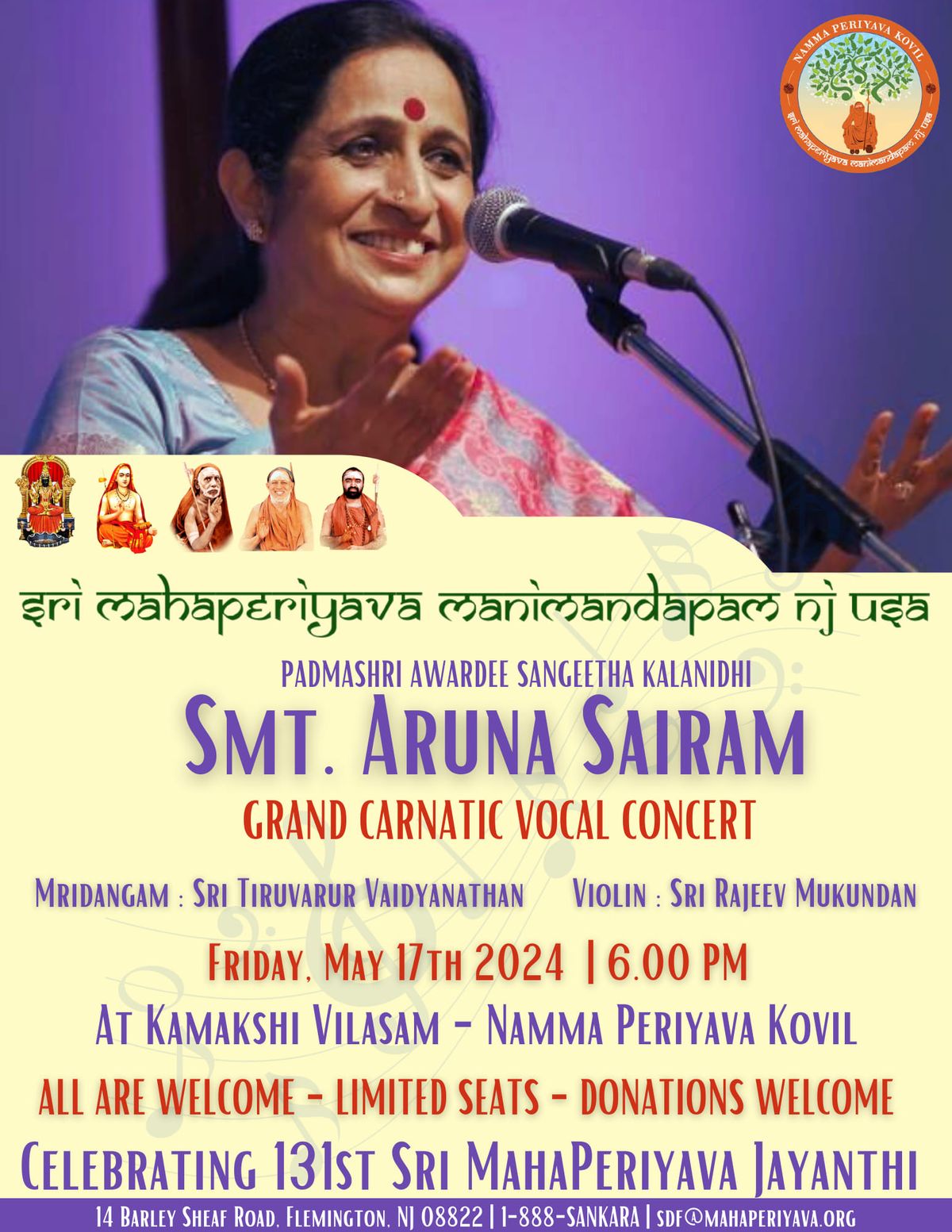 Smt Aruna Sairam - GRAND CARNATIC CONCERT