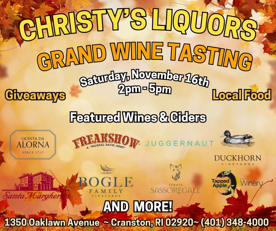 Christy\u2019s Liquors Grand Holiday Tasting 