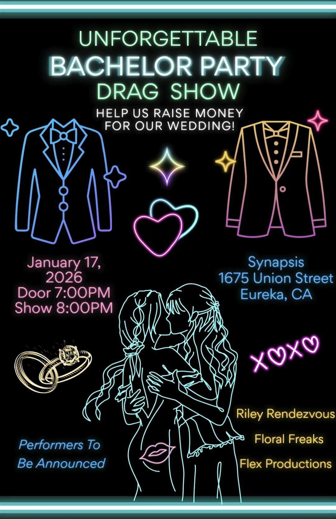 Bachelor Party Drag Show: Wedding Fundraiser