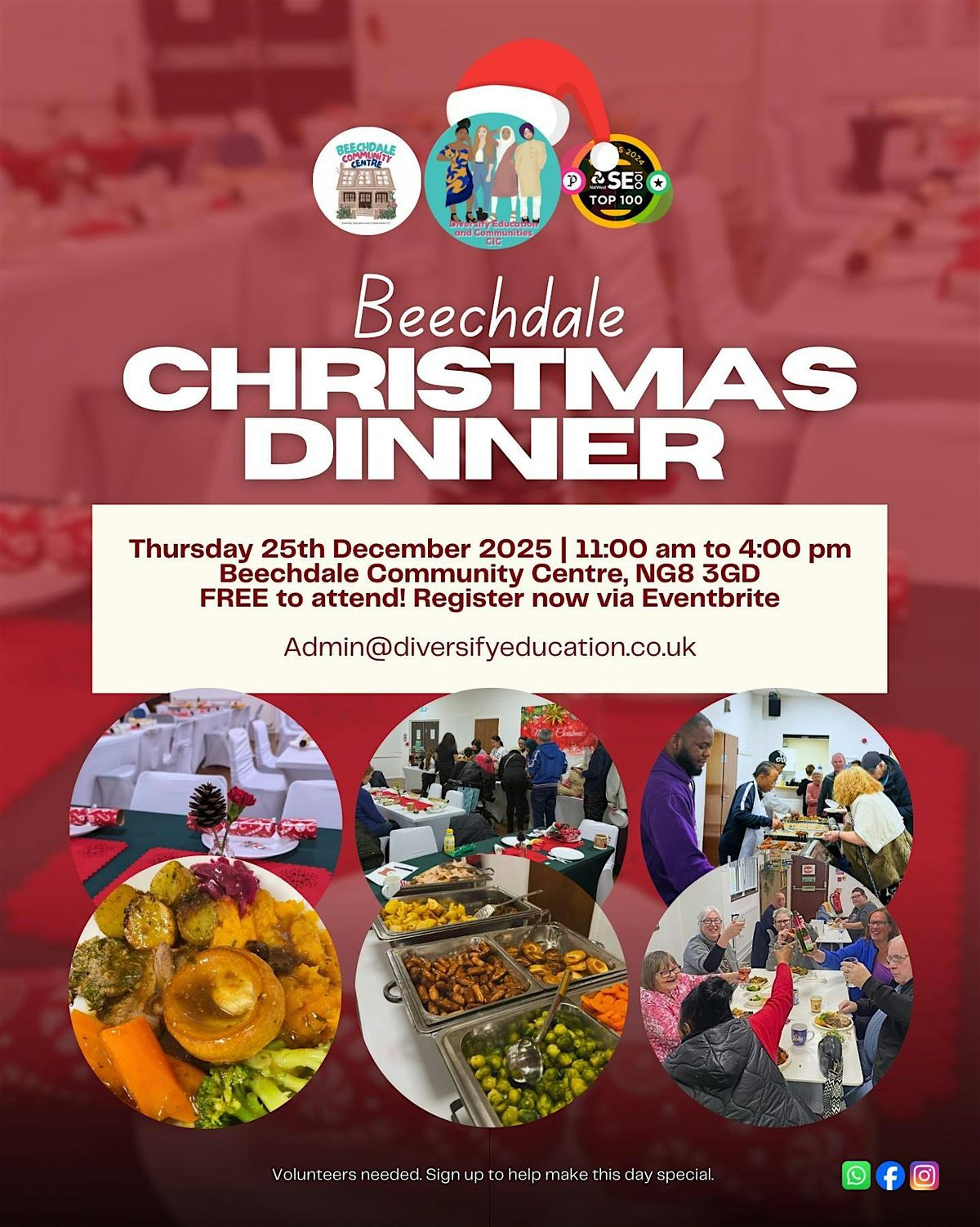 Christmas Day Dinner at Beechdale Community Centre