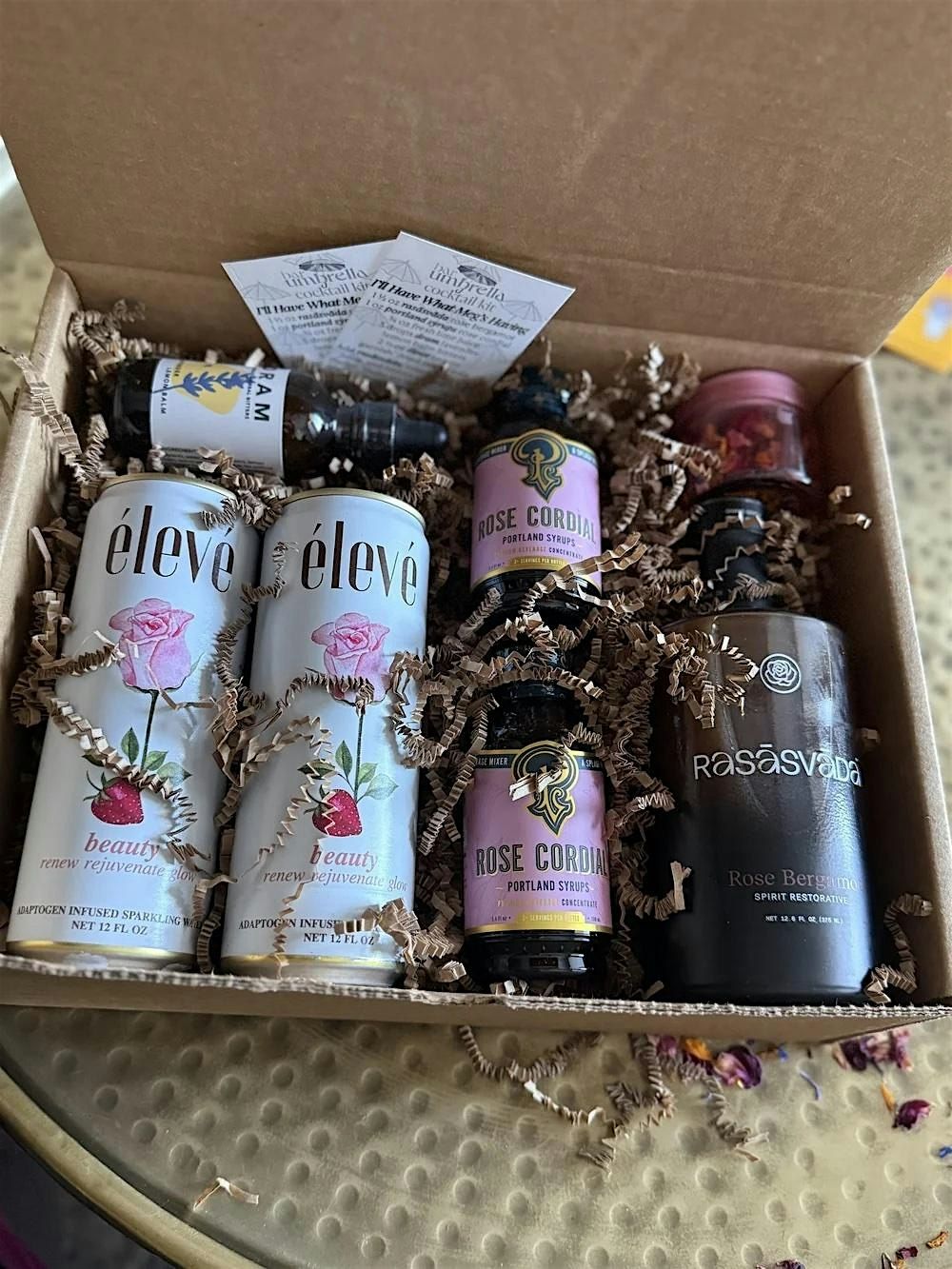 Holiday Gift Basket Tasting at Umbrella Dry Bar