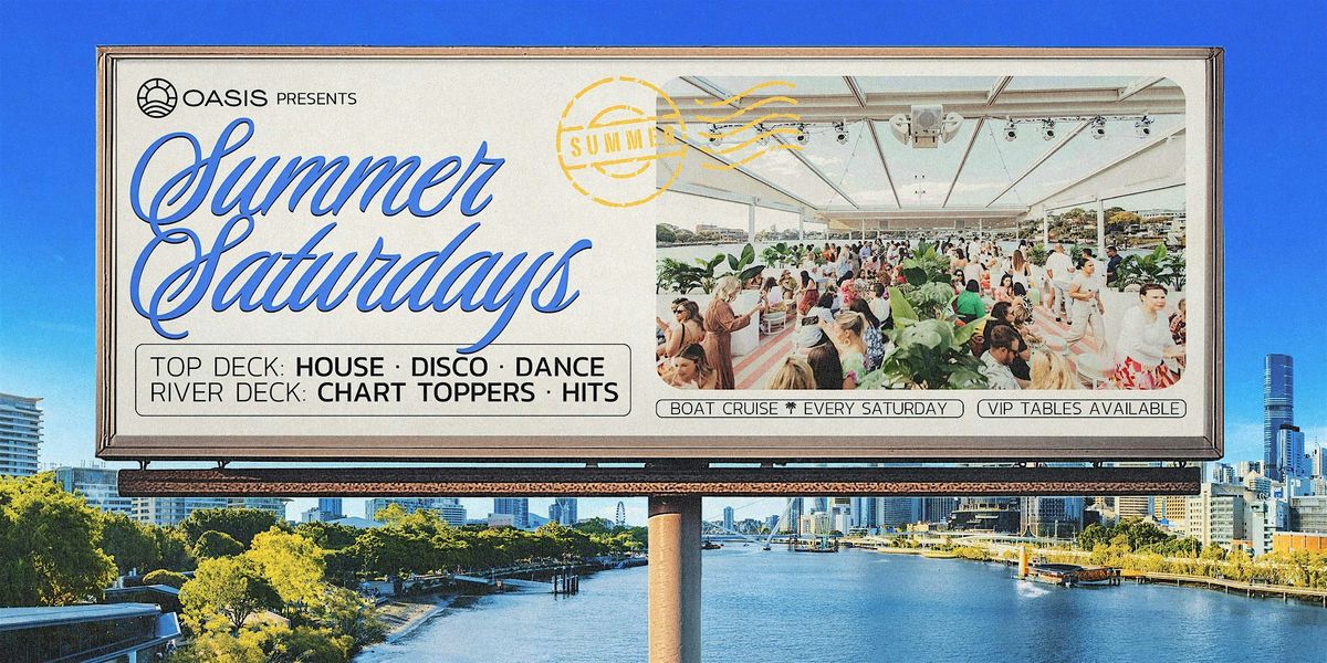 OASIS Saturdays - Afternoon Boat Party - Saturday 29th of November 2025