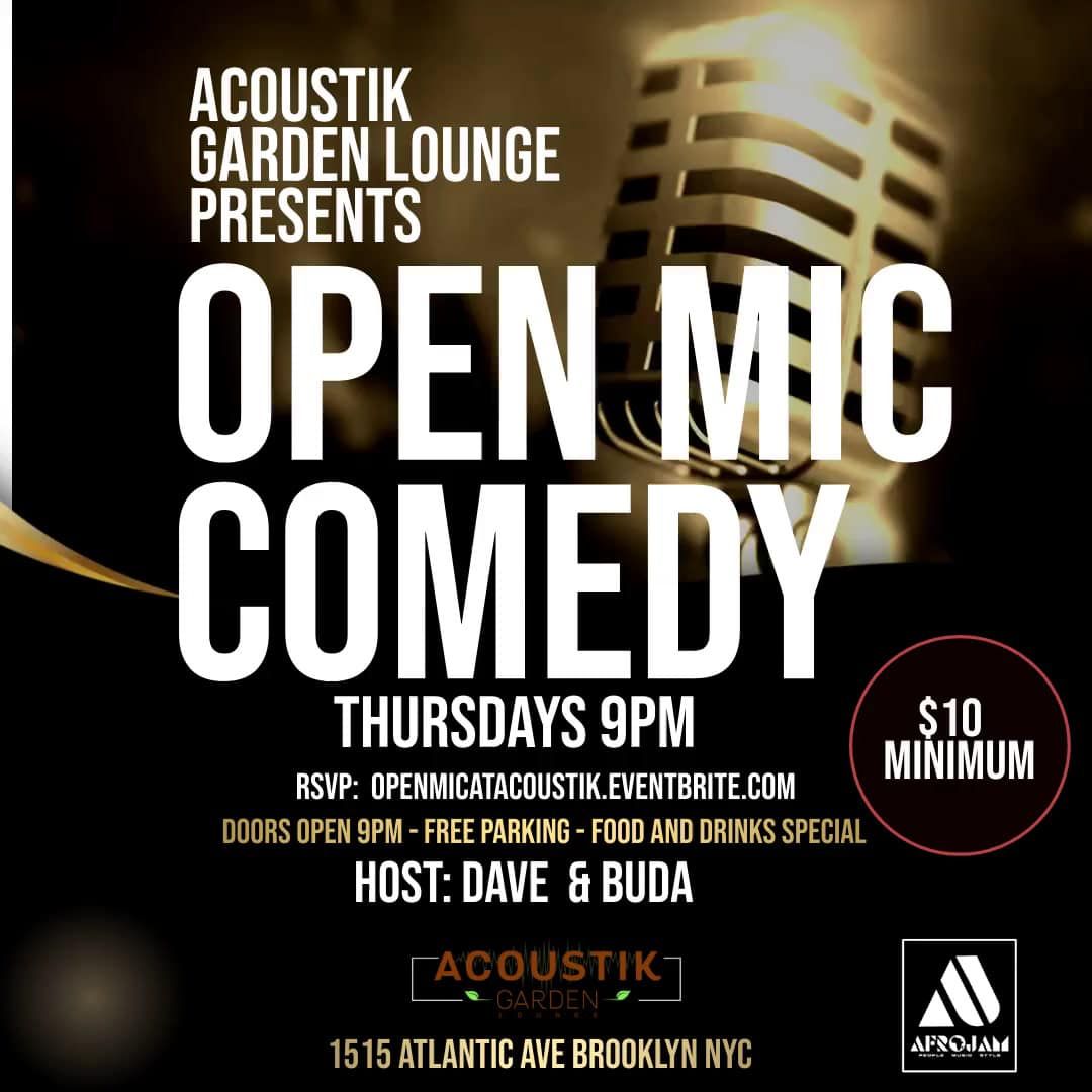 Acoustik Garden Lounge Open Mic Comedy