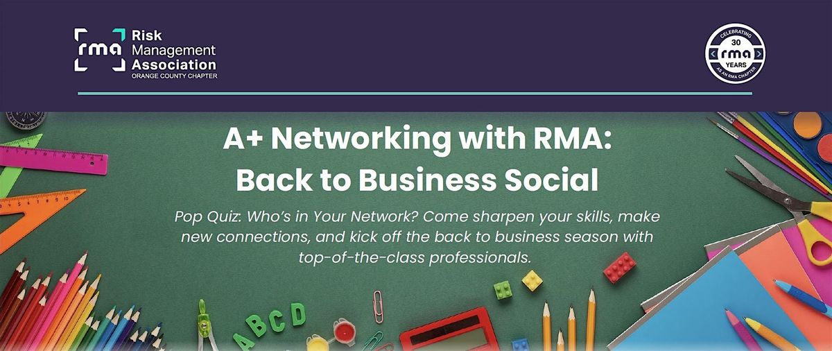 A+ Networking with RMA: Back to Business Social