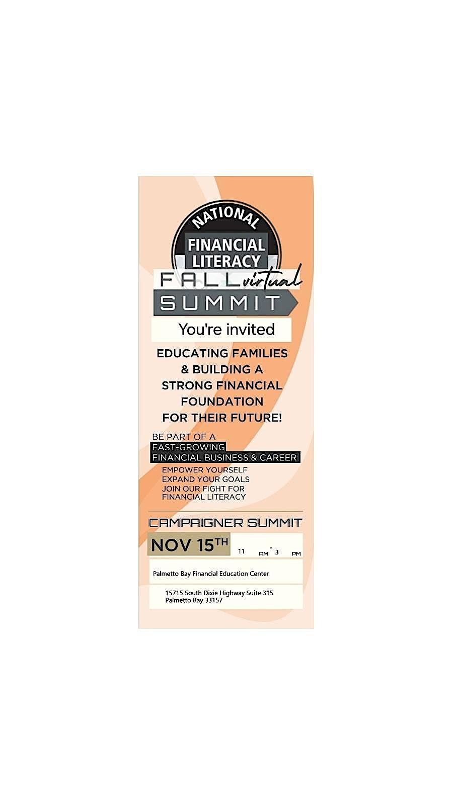NATIONAL LITERACY FALL SUMMIT