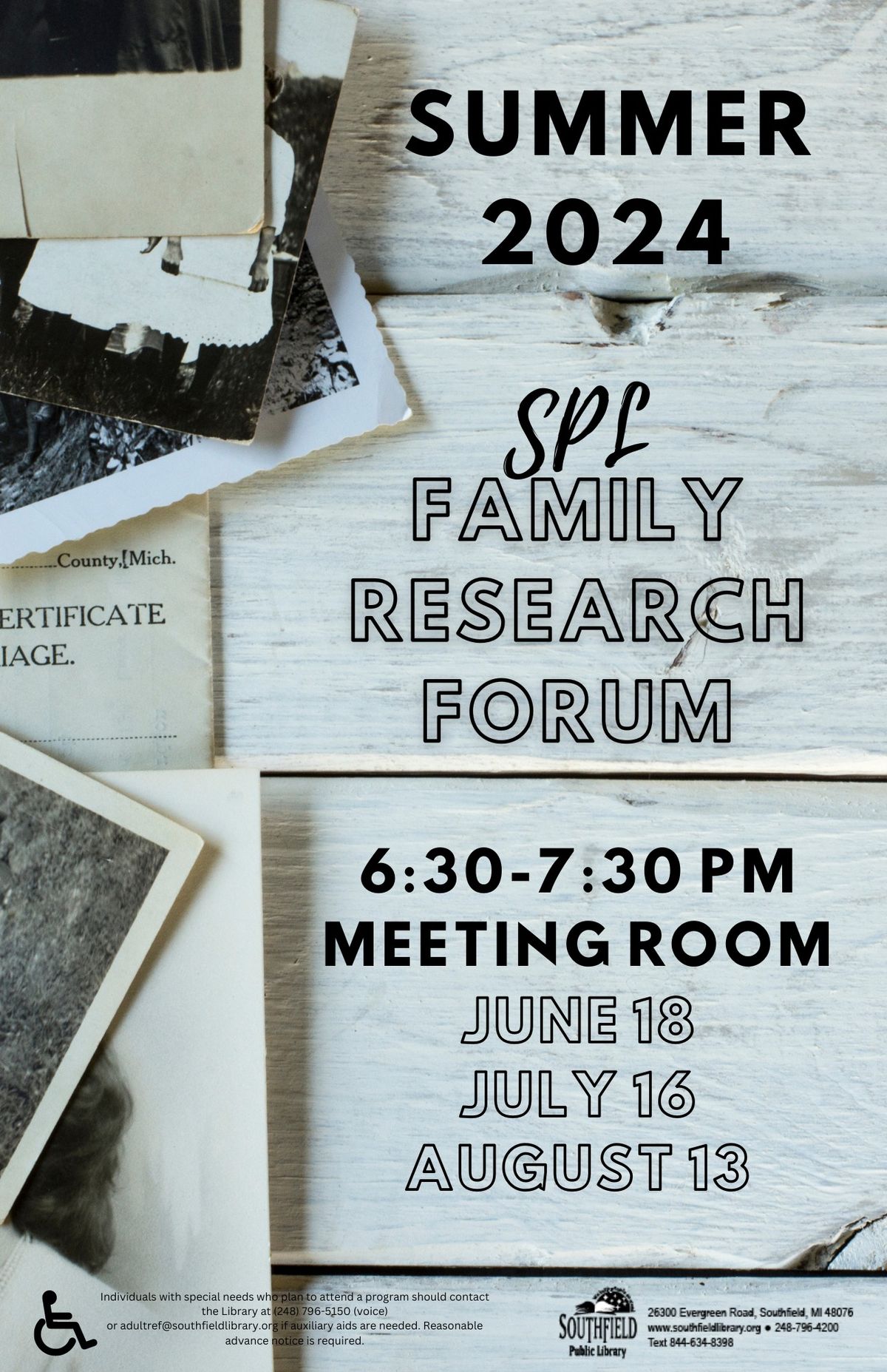 SPL Family Research Forum