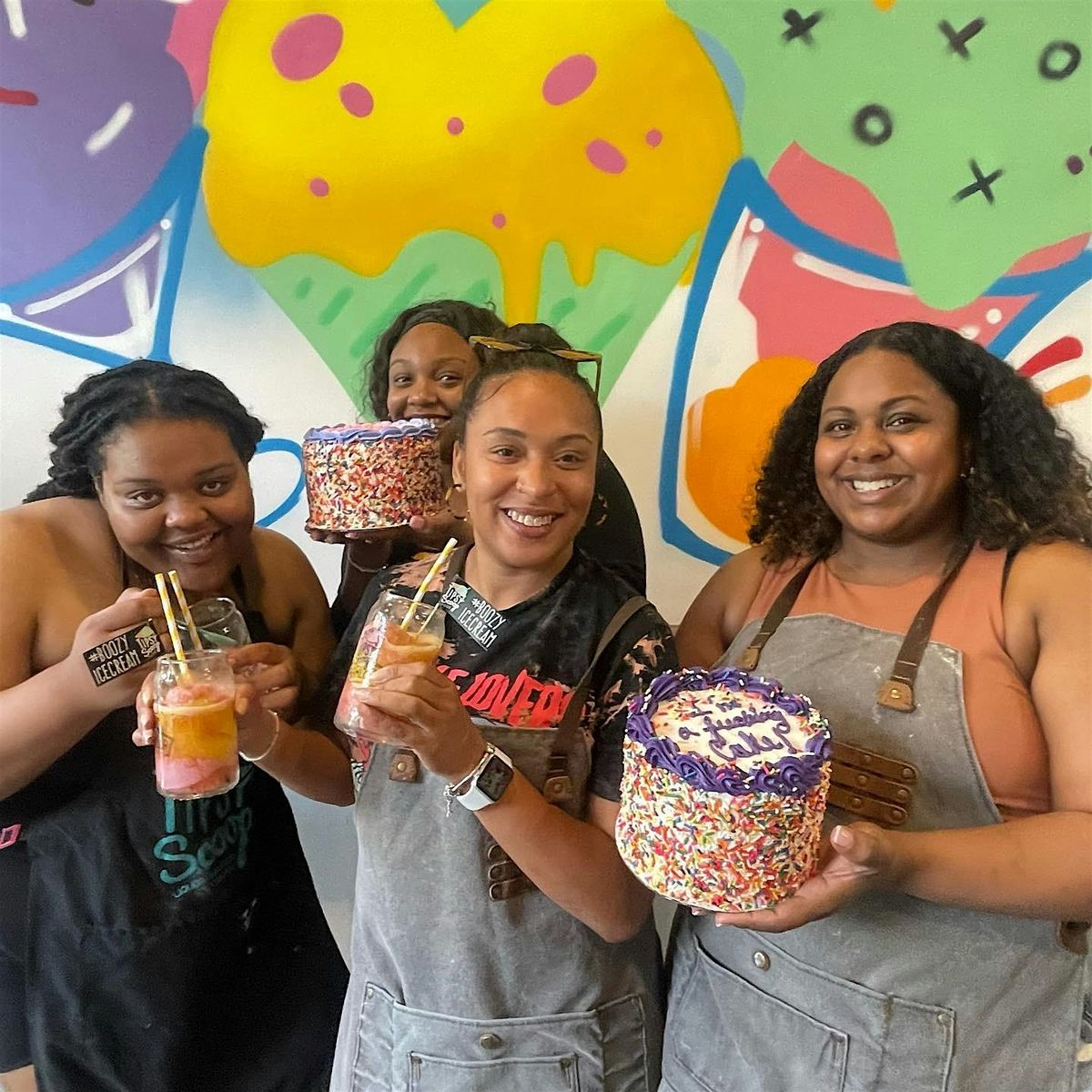Cake 'N Sip Boozy Ice Cream Cake Class