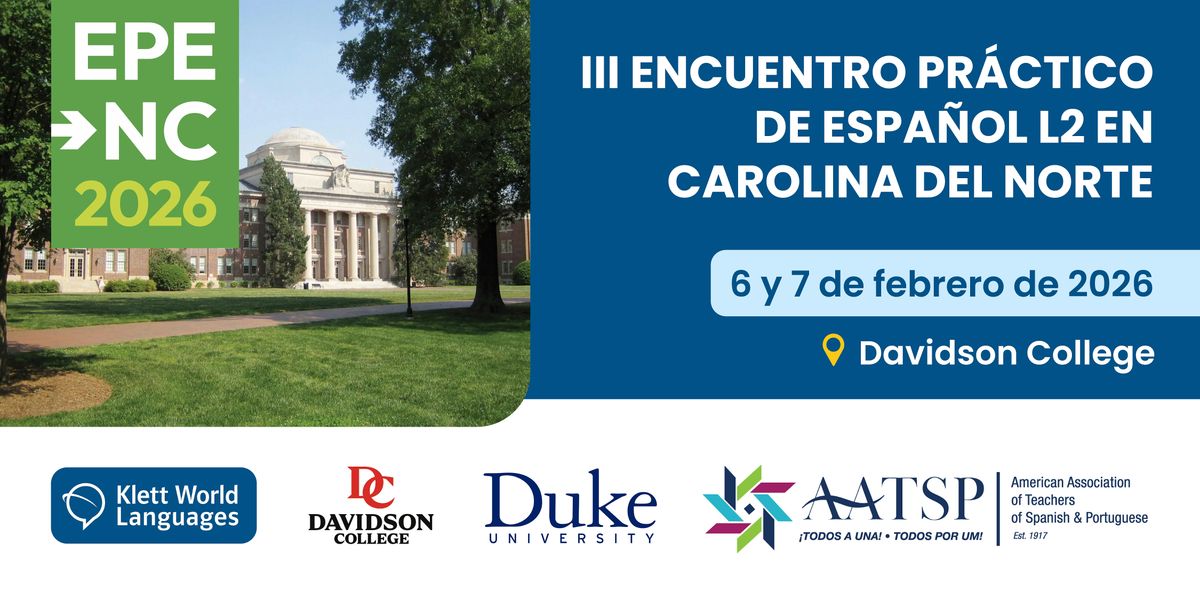III Encuentro Pr\u00e1ctico de Espa\u00f1ol L2 en Carolina del Norte