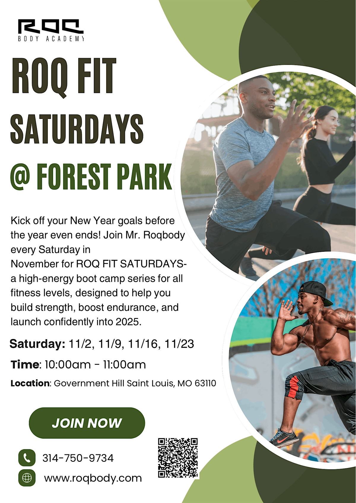 ROQ Fit Saturdays @ Forest Park