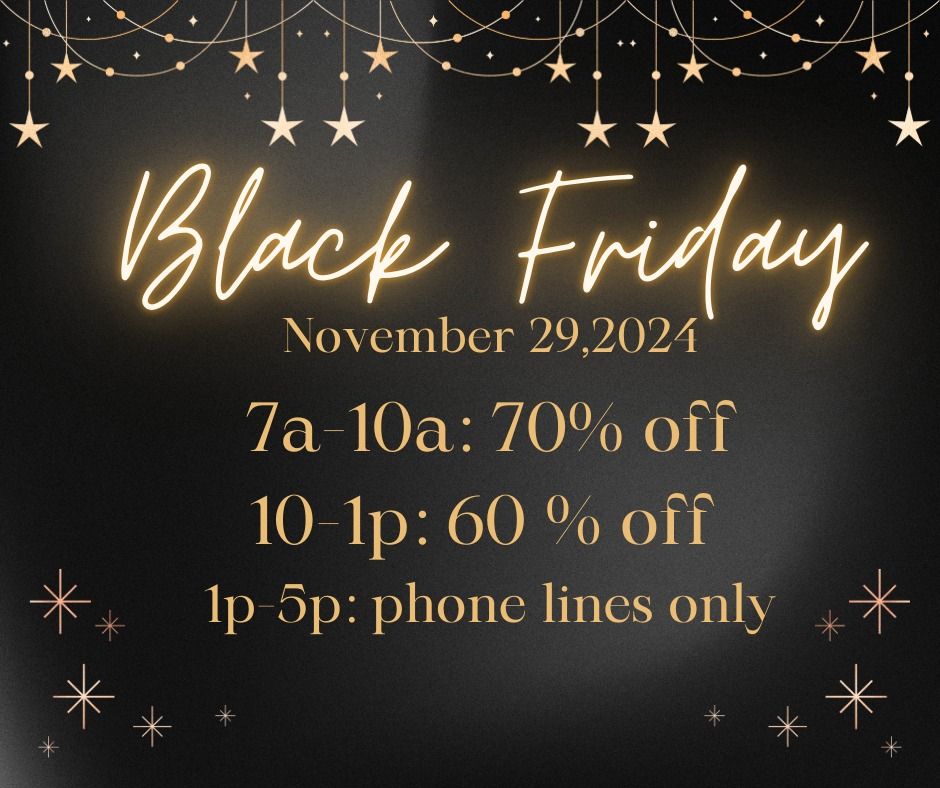 Black Friday and Small Business Saturday Weekend Sales event!