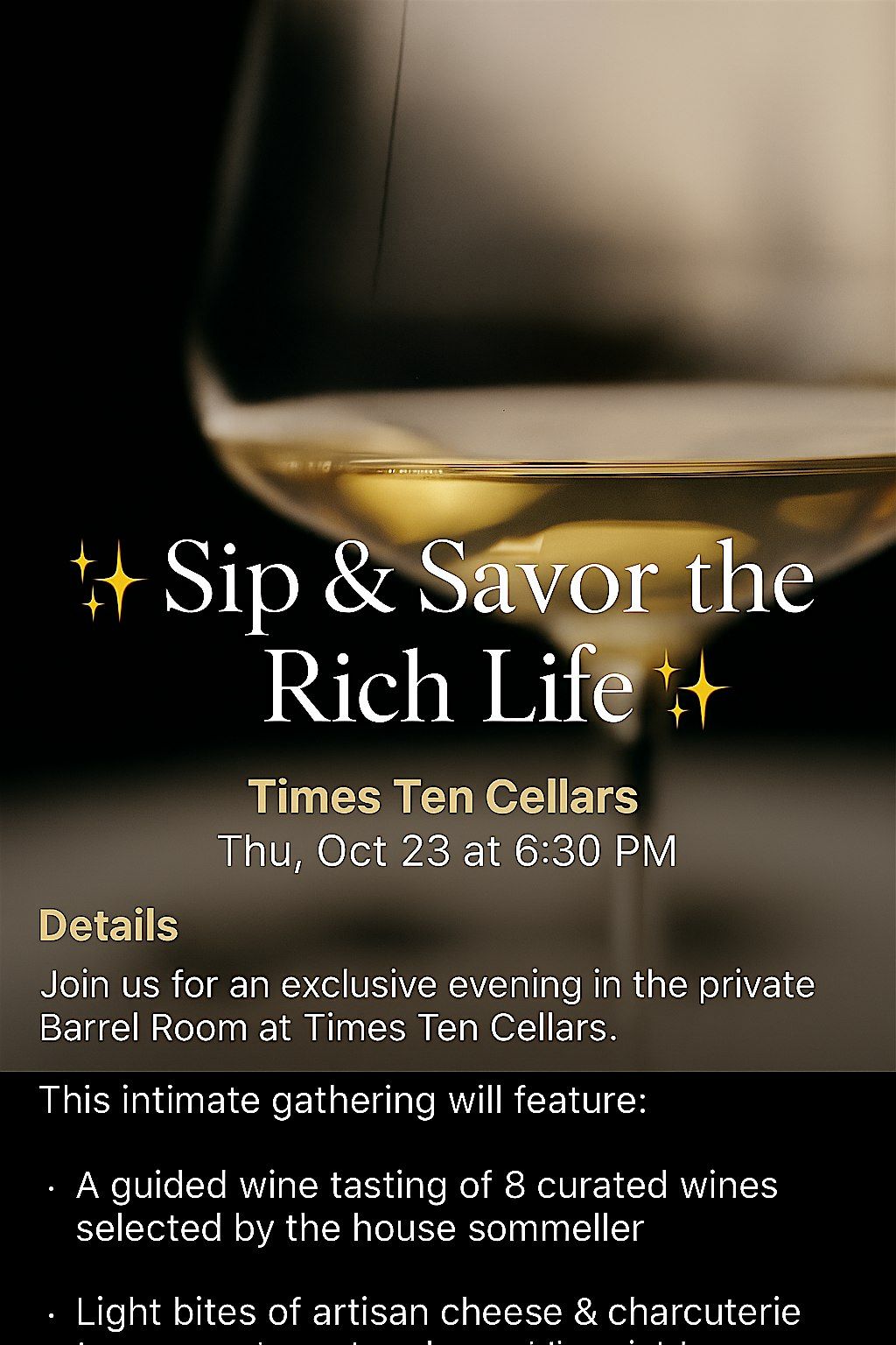 \u2728Sip & Savor the Rich Life\u2728