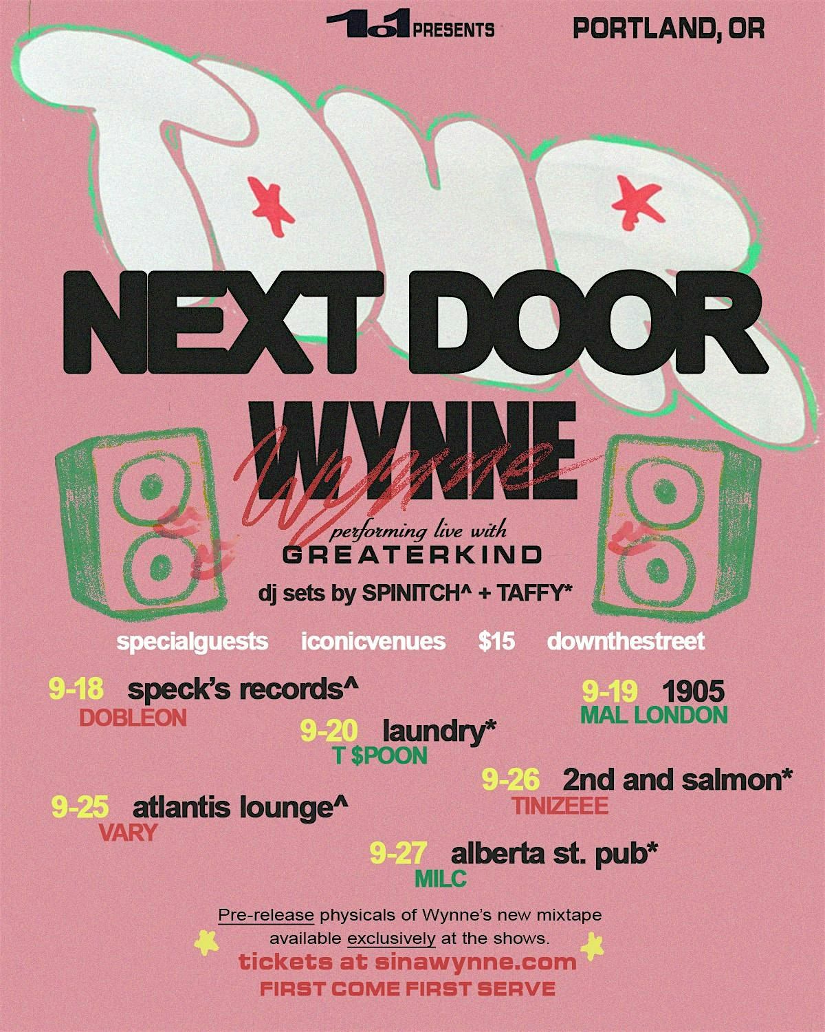Wynne Live with Greater Kind - 9\/20 at Laundry PDX