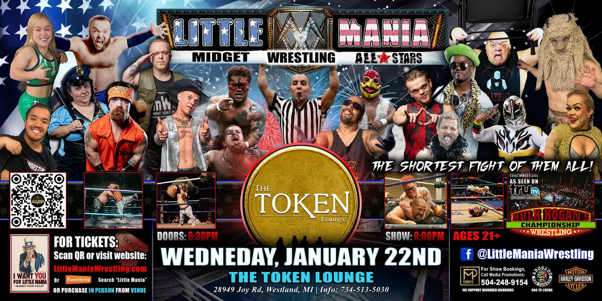 Westland, MI - Little Mania Midget Wrestling @ Token Lounge