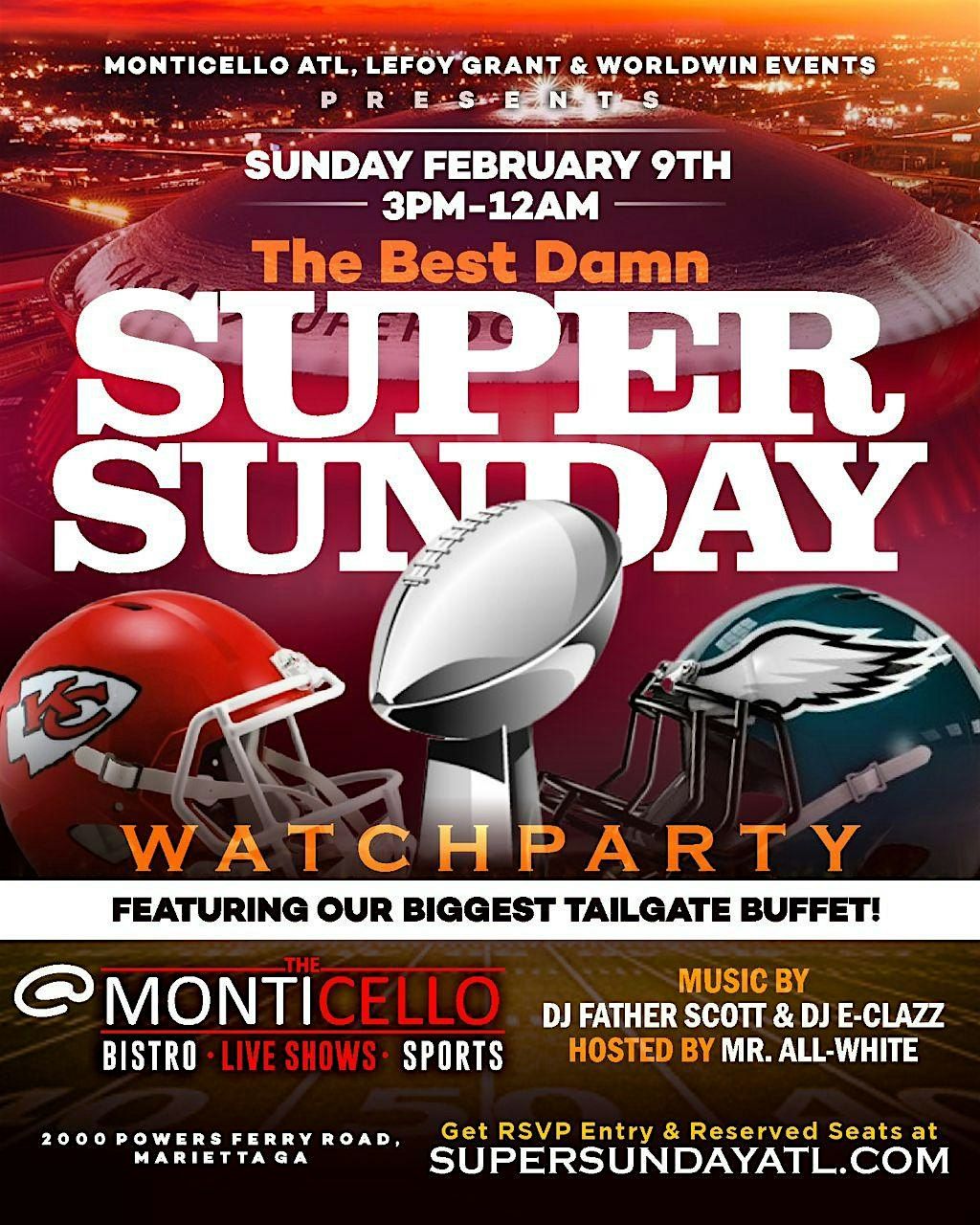 The Best Damn SUPER SUNDAY Day & Watchparty + Our Biggest TAILGATE BUFFET!