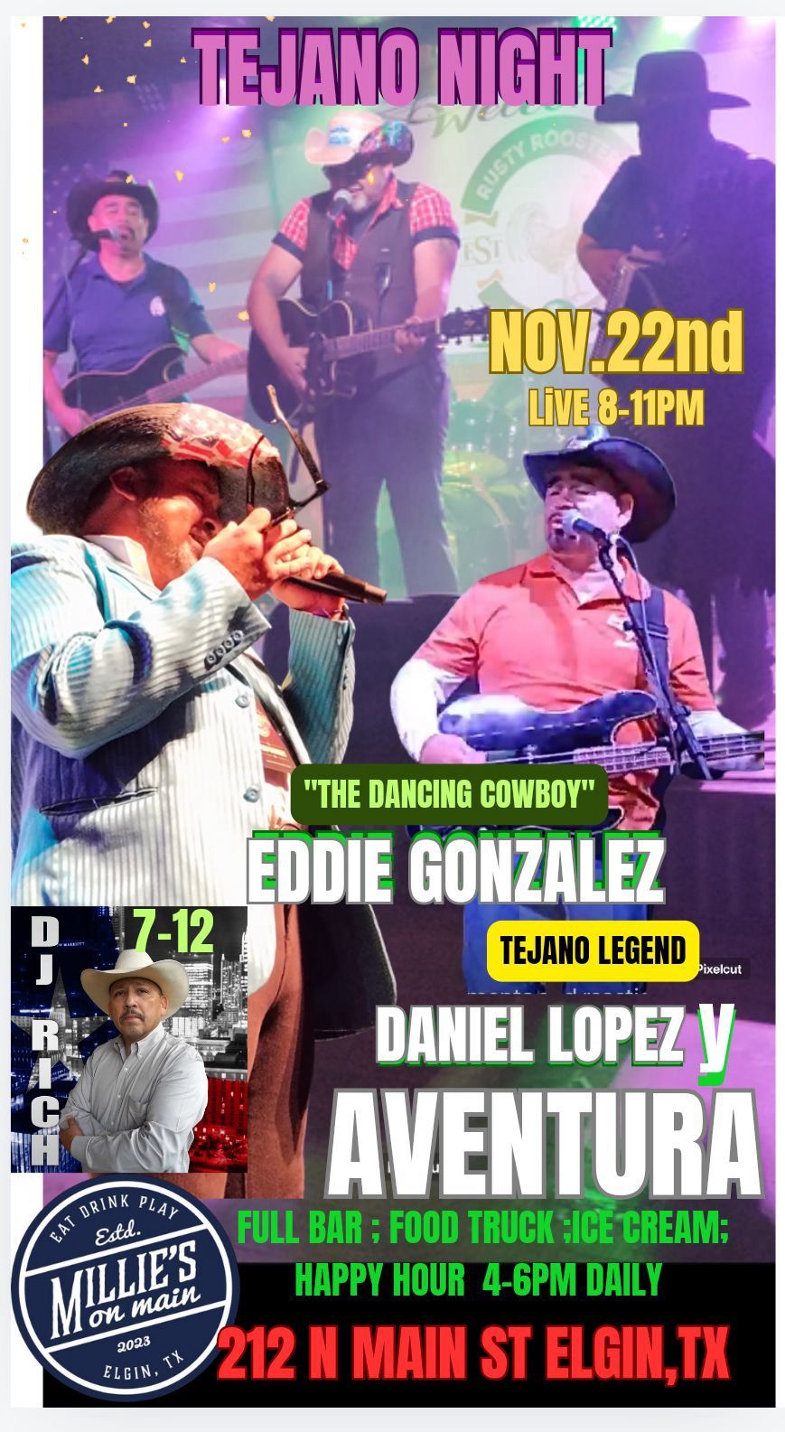 Tejano Night featuring Eddie Gonz\u00e1lez and Daniel Lopez y Aventura