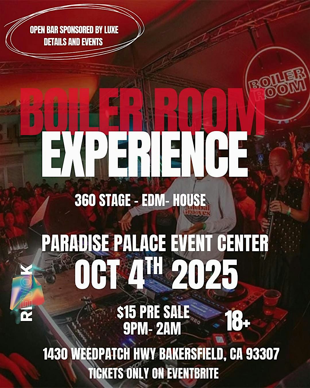 paradise palace -boiler room expierence