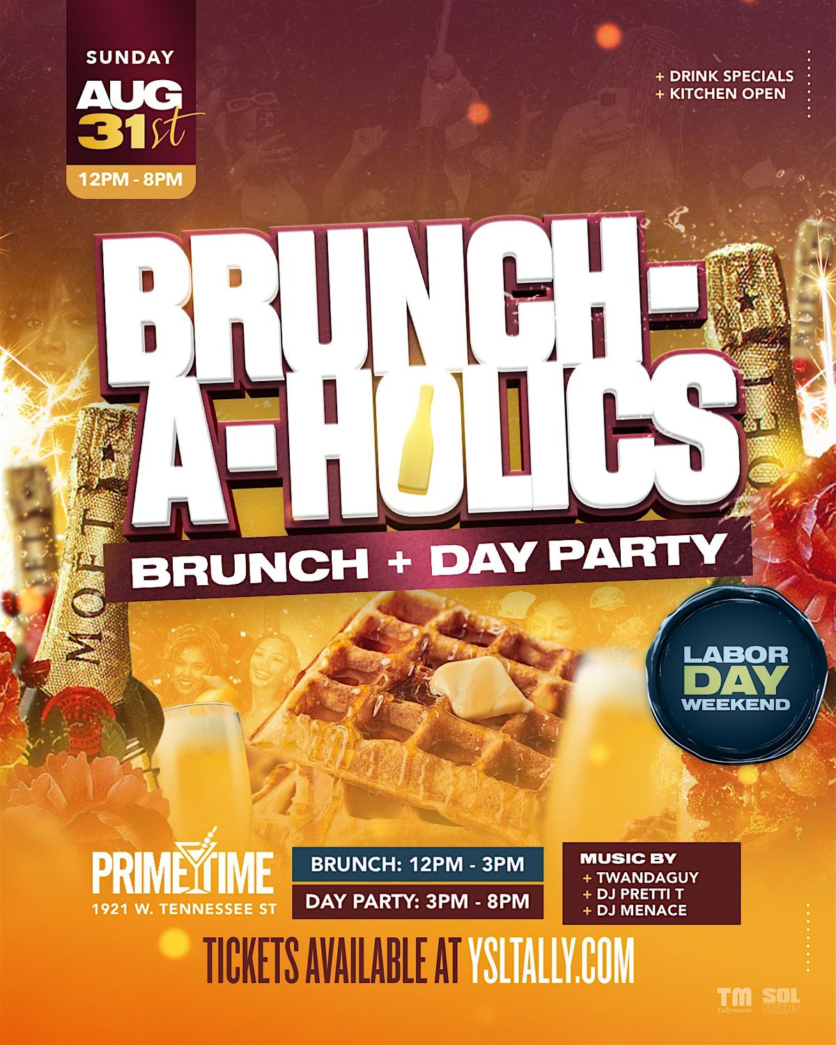 BRUNCH-A-HOLICS: BRUNCH + DAY PARTY