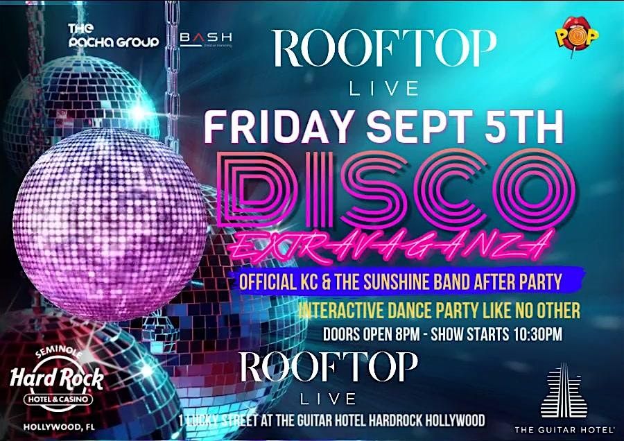DISCO Extravaganza INTERACTIVE DANCE SHOW Friday Sept 5th @ ROOFTOP LIVE