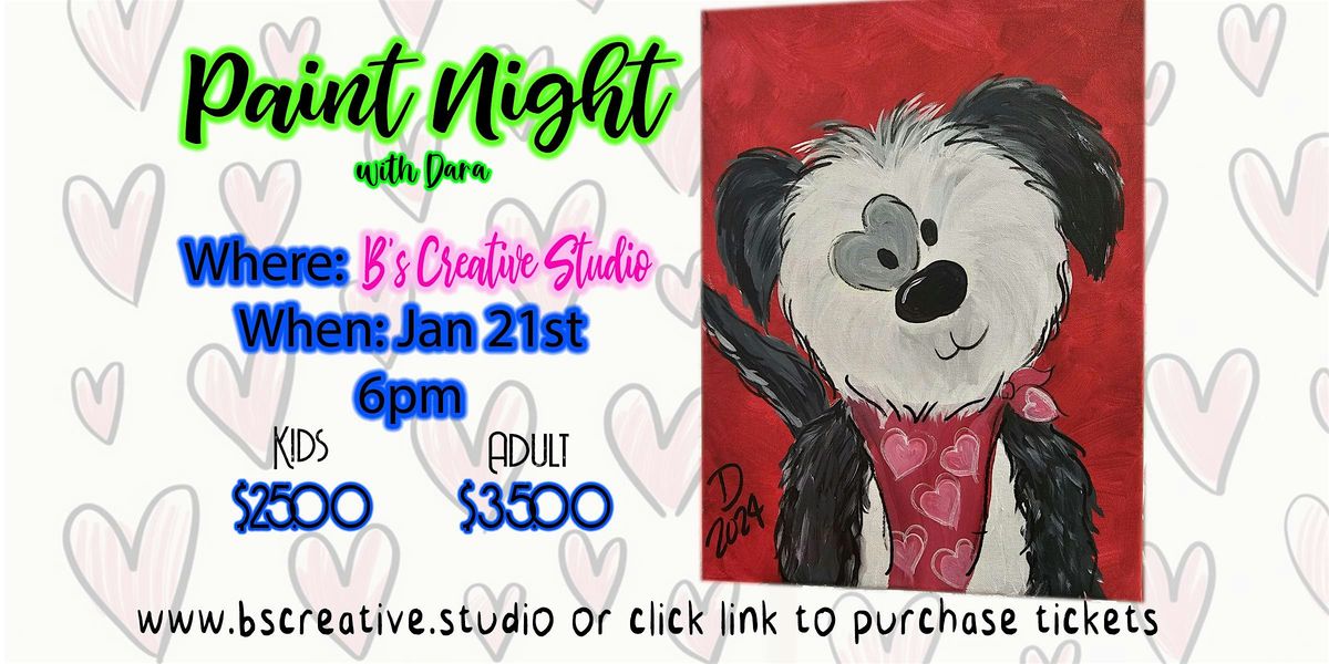 All Age-Paint Night With Dara -Puppy Love