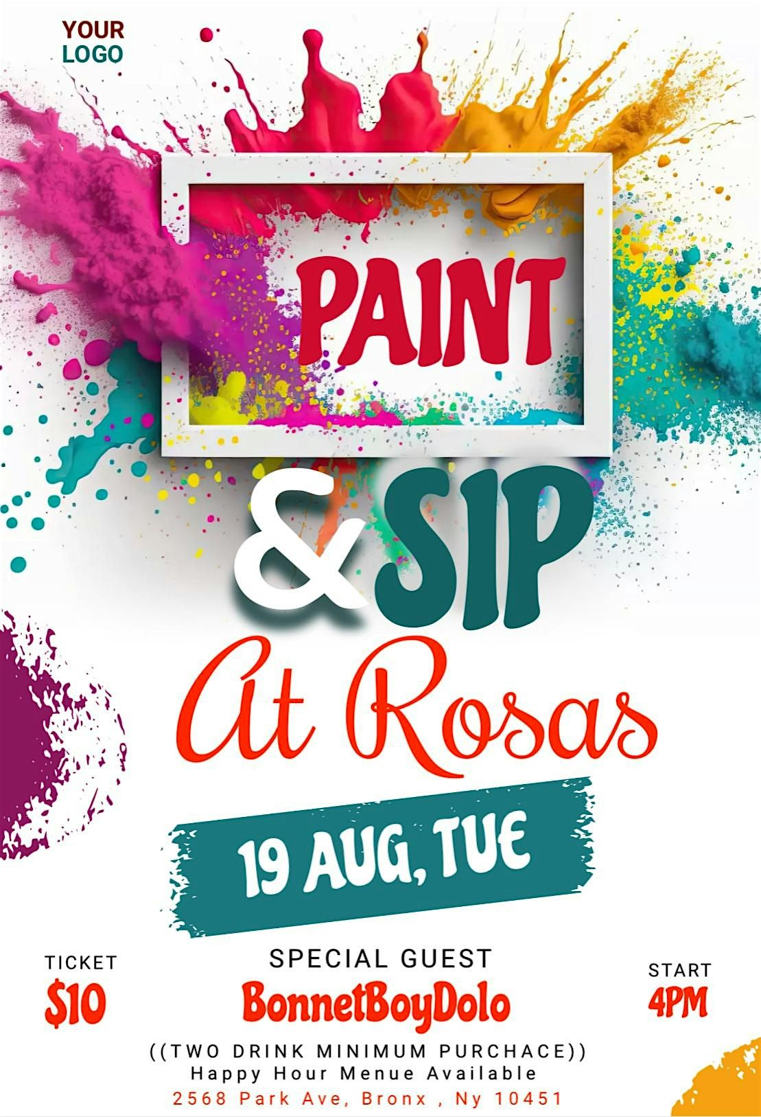 Sip & Paint Tequila Tuesdays ( Rosa\u2019s At Park )