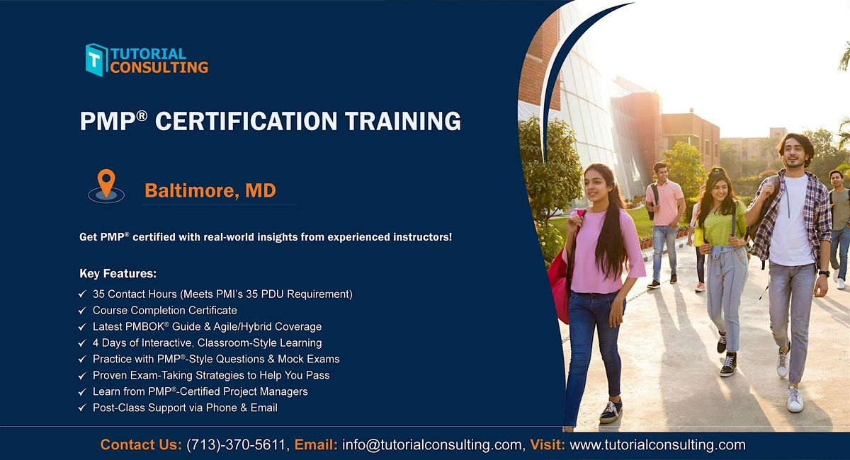 Get PMP\u00ae Certified \u2013 Join Our Classroom Bootcamp in Baltimore, MD