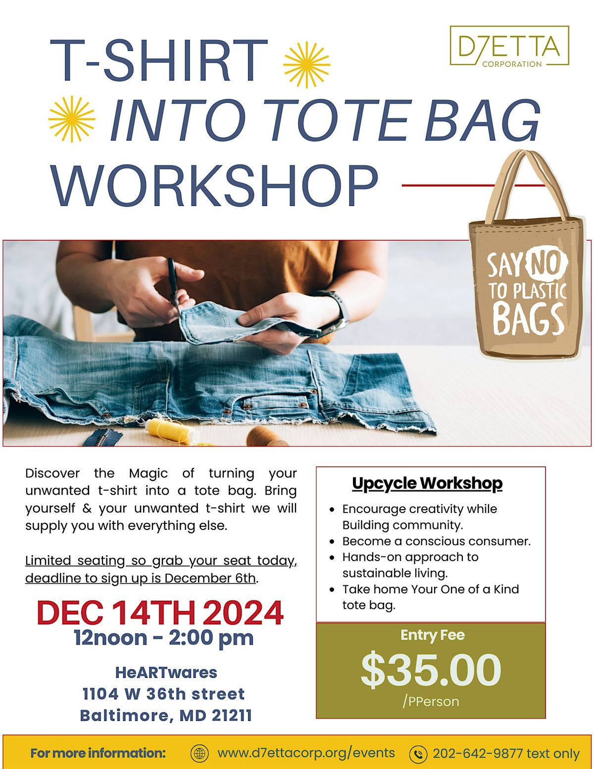 "T-Shirt to Tote: Upcycle Workshop"