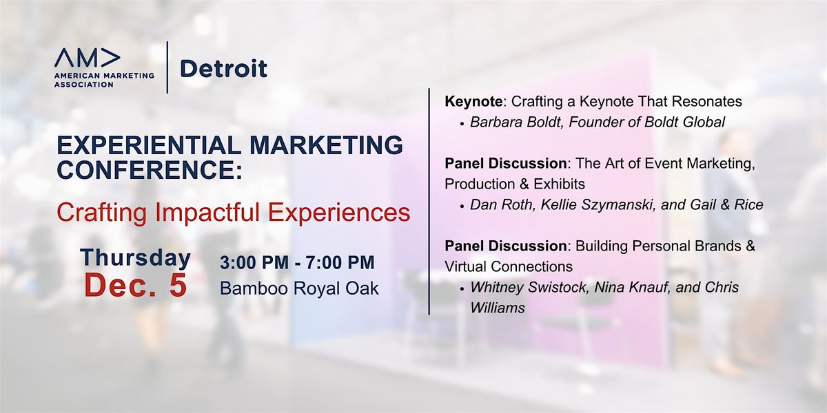 Experiential Marketing Conference: Crafting Impactful Experiences