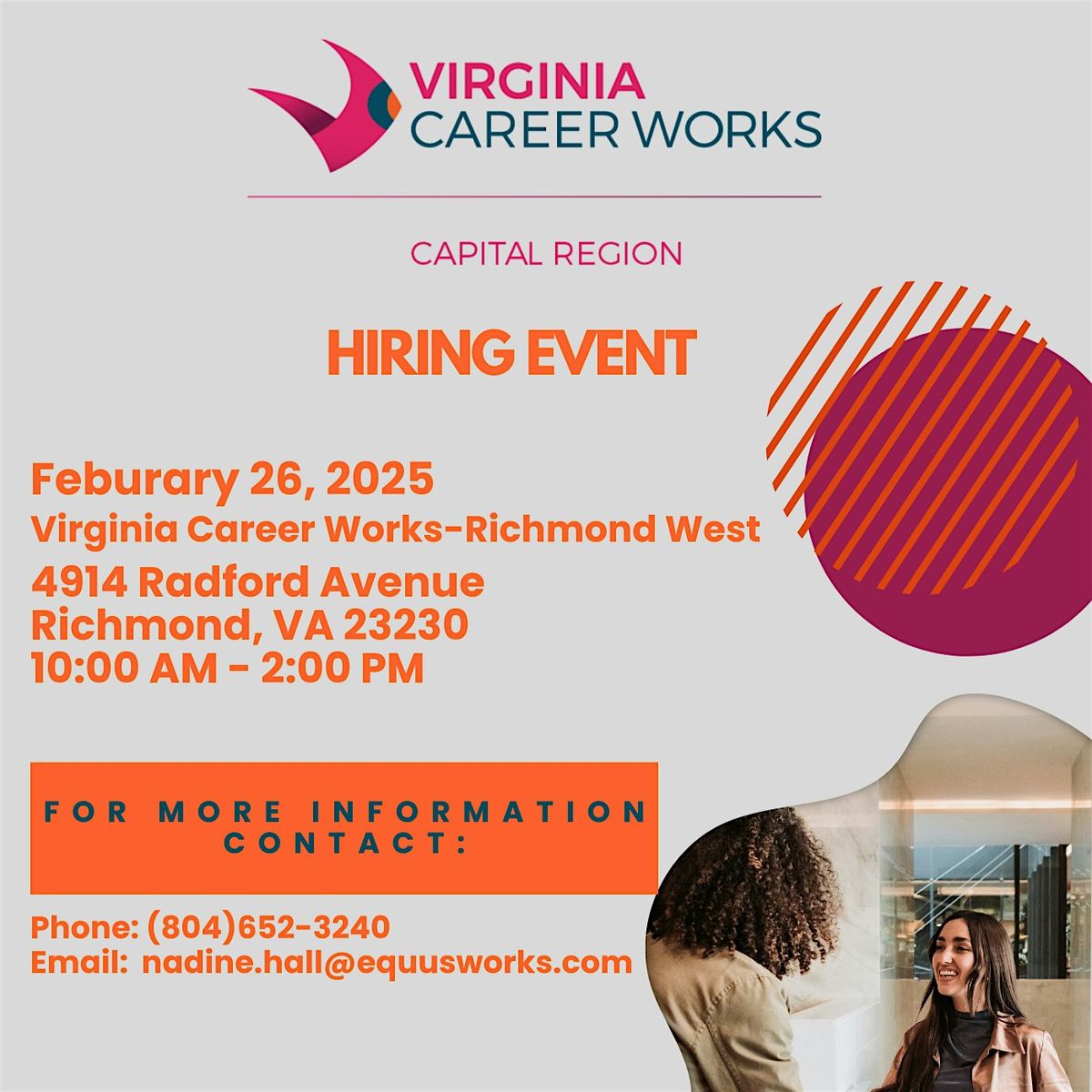 Virginia Career Works - February 26th Hiring Event