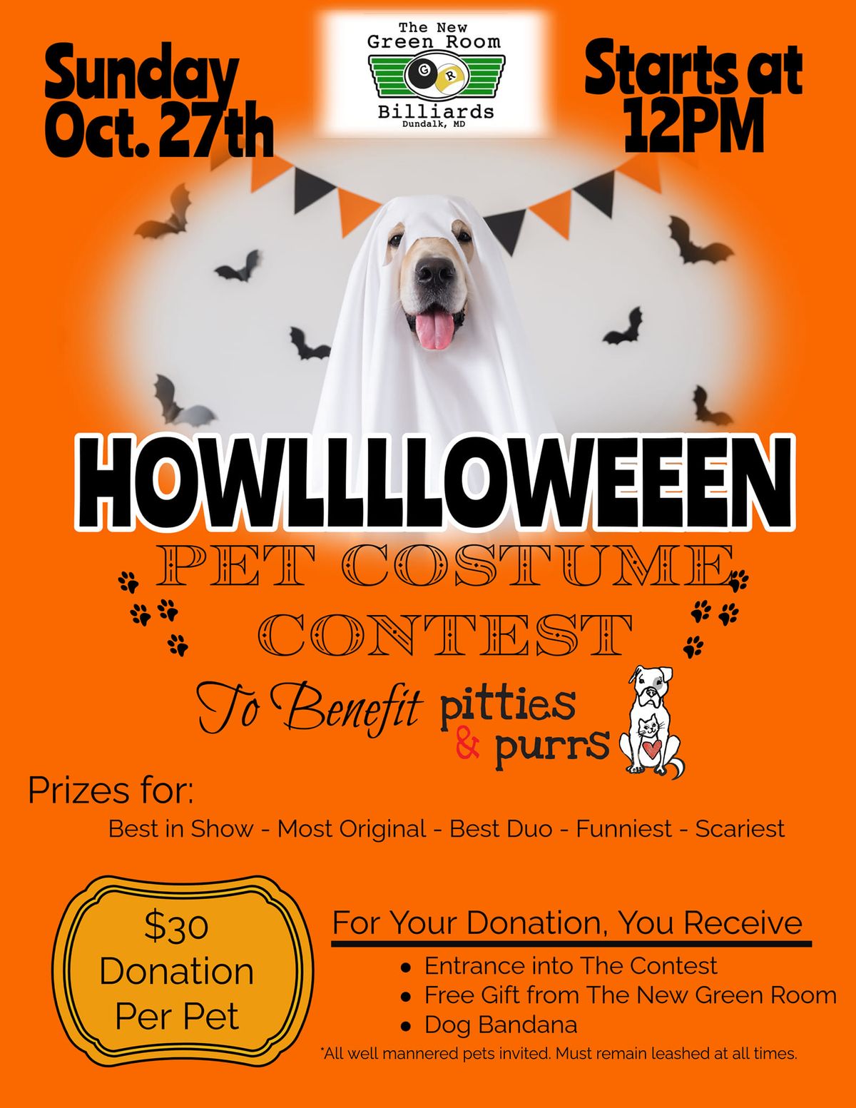 2nd Annual Howlllloween Pet Costume Contest 