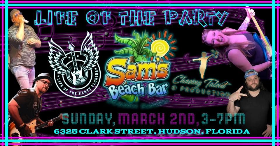 Life of the Party Florida\u2019s Sunday Funday at Sam\u2019s Beach Bar!