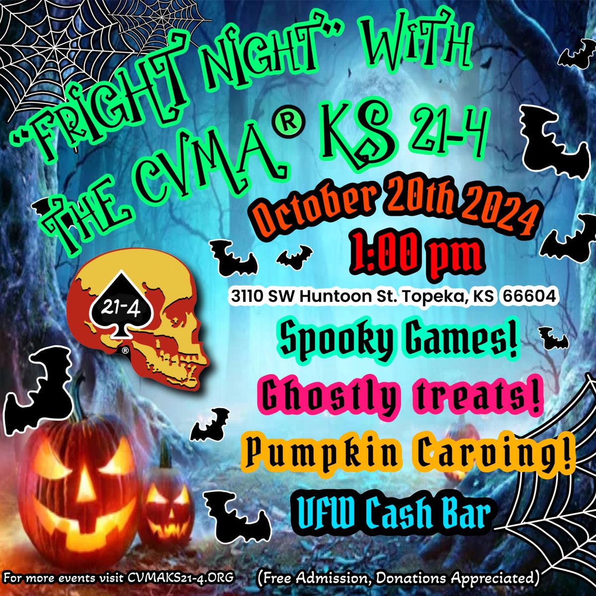 "Fright Night" With CVMA \u00ae KS 21-4 (family event)