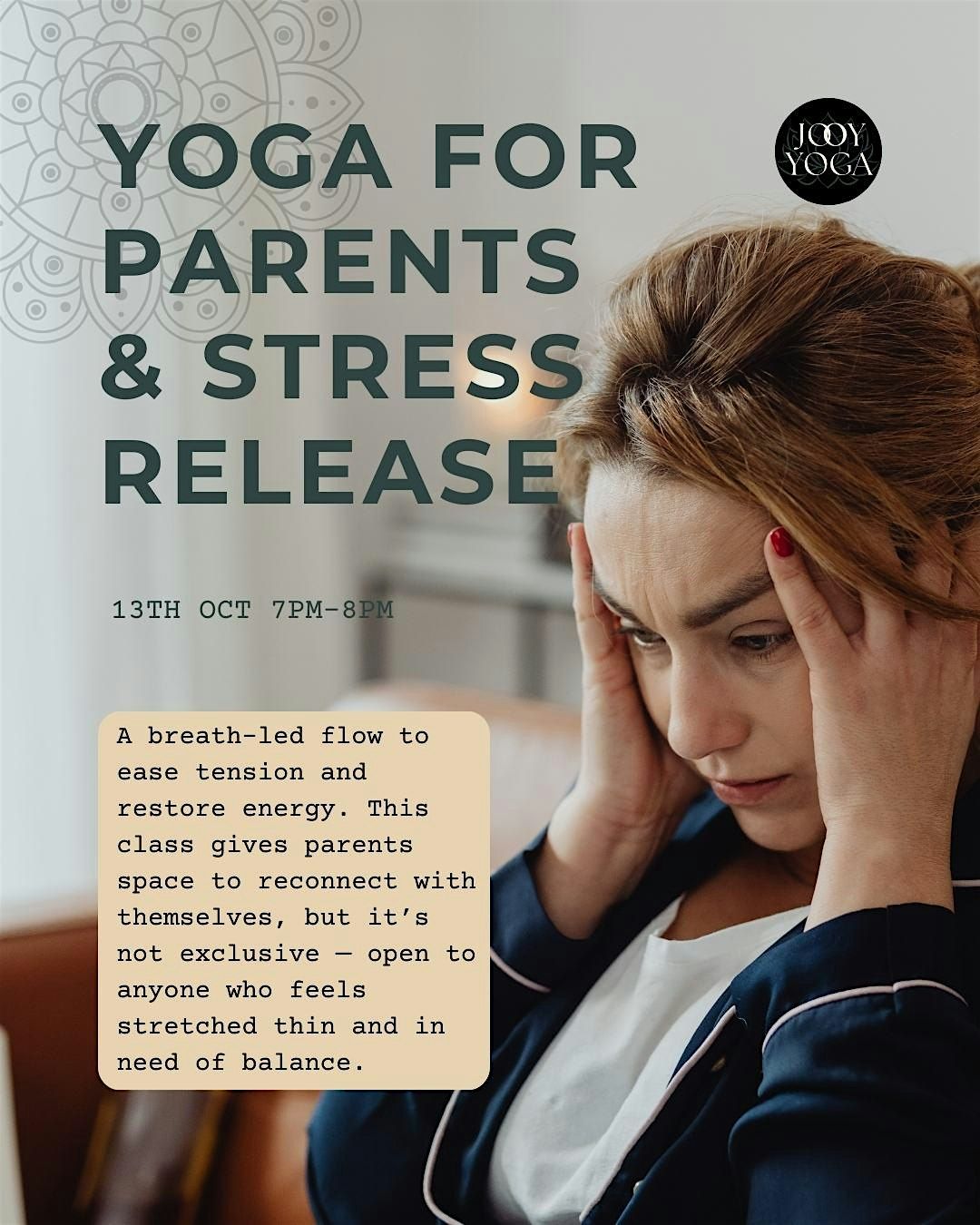 Yoga for Parents and Stress Release \u2013 Hive Movement Mondays