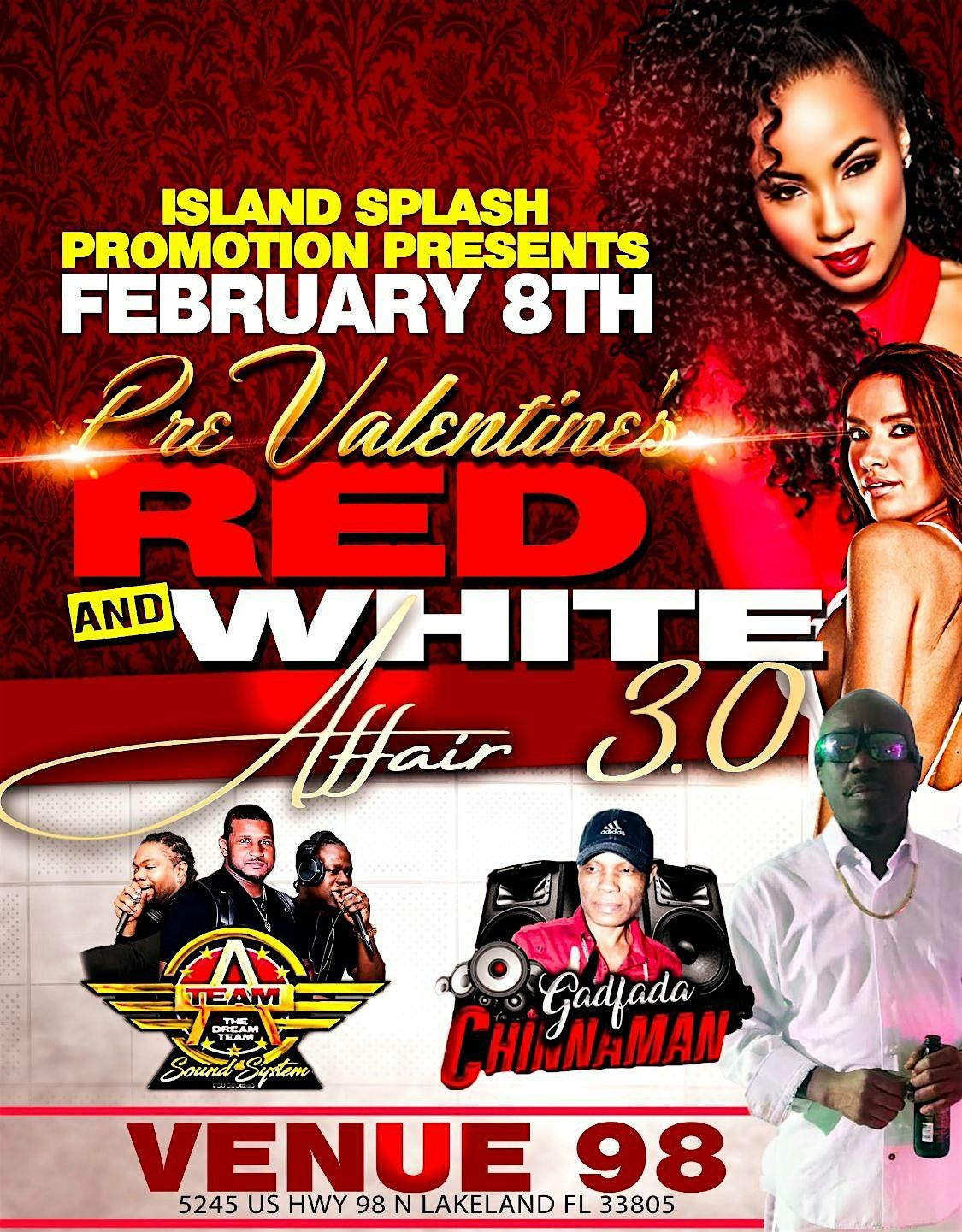 Red & White 3.0 Pre-valentine Party. Reggae music..