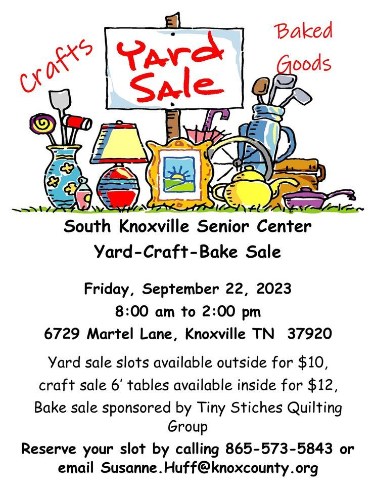 Yard-Craft-Bake Sale at the South Knoxville Senior Center