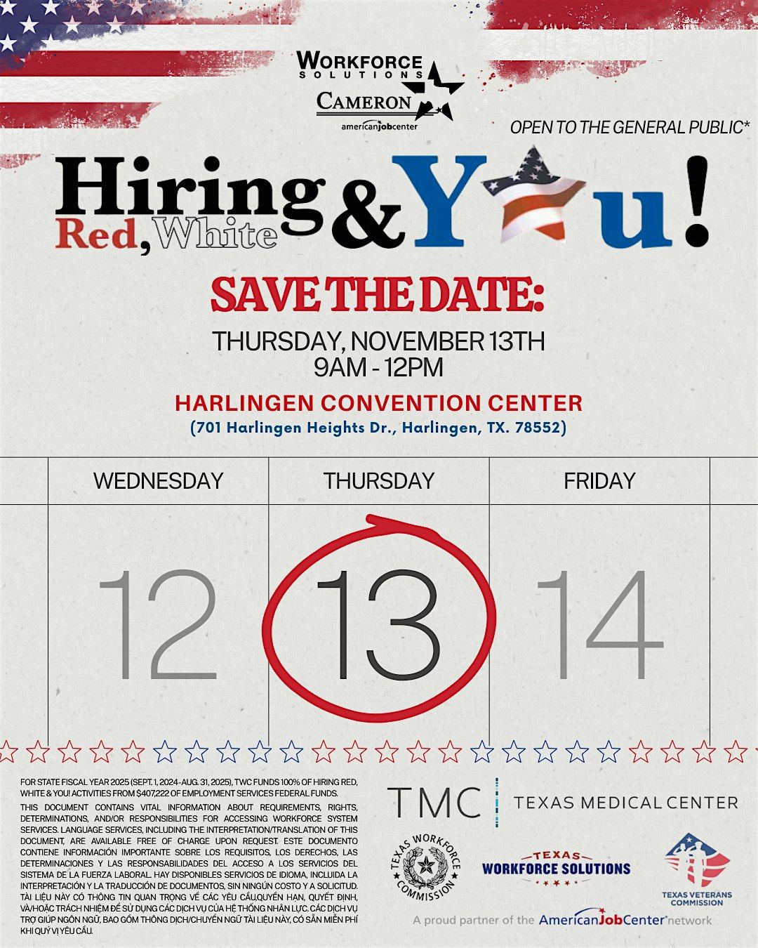 14th Annual Hiring Red, White and You! Job Fair- Job Seeker