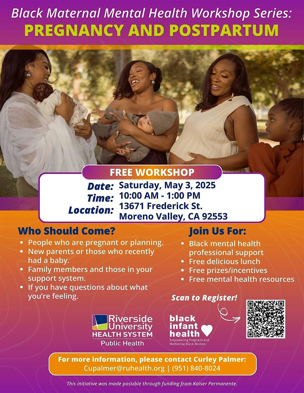 Riverside County Black Maternal Mental Health Workshop