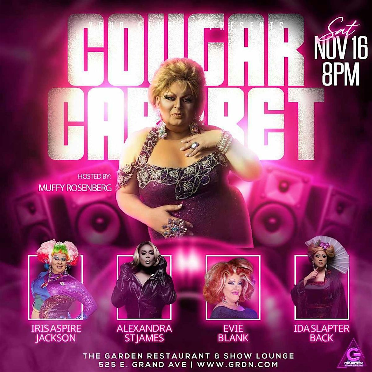 Sat Nov 16 Drag Show - 8pm Table Reservation only