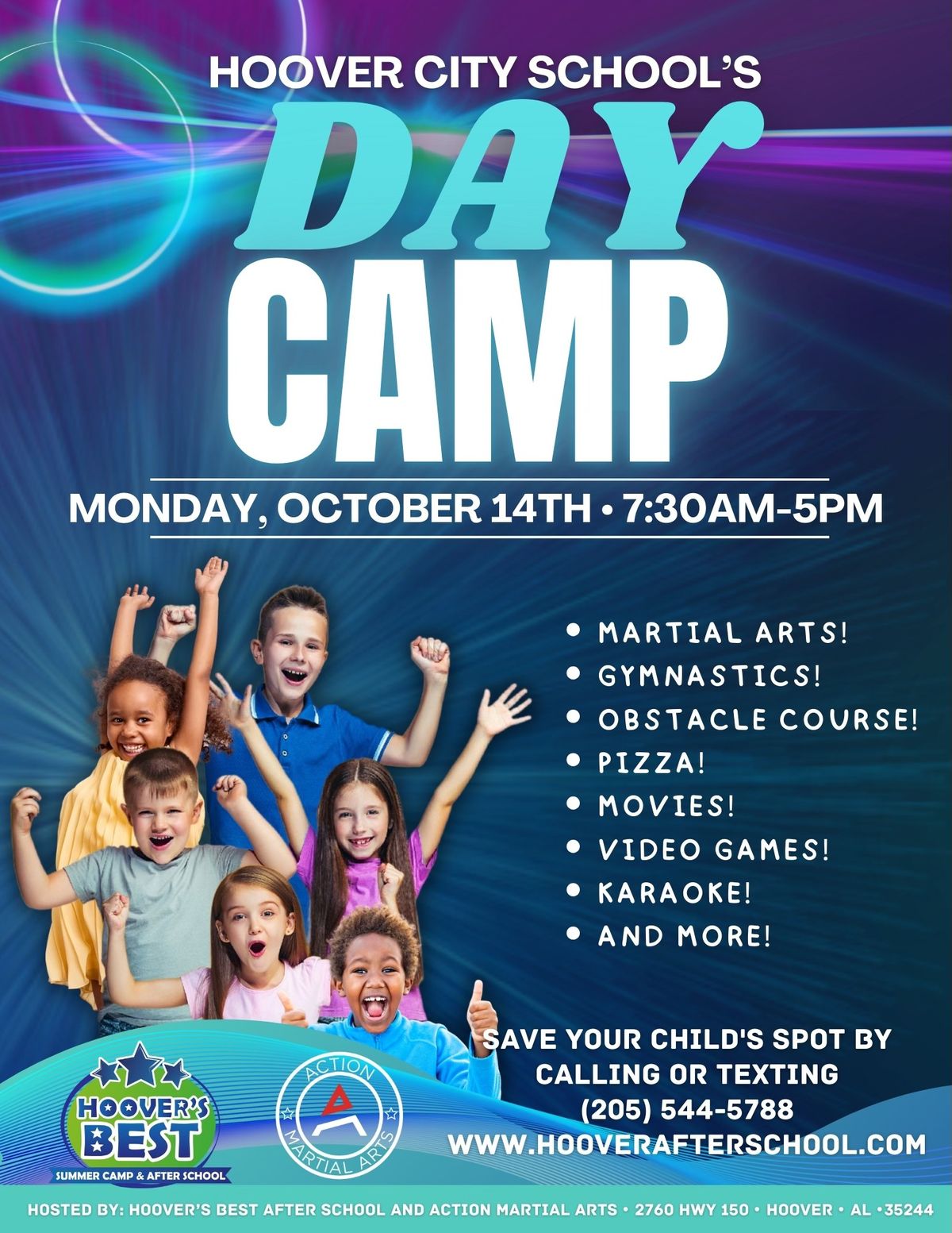 Hoover's BEST Day Camp (Hoover City Schools are out of school)