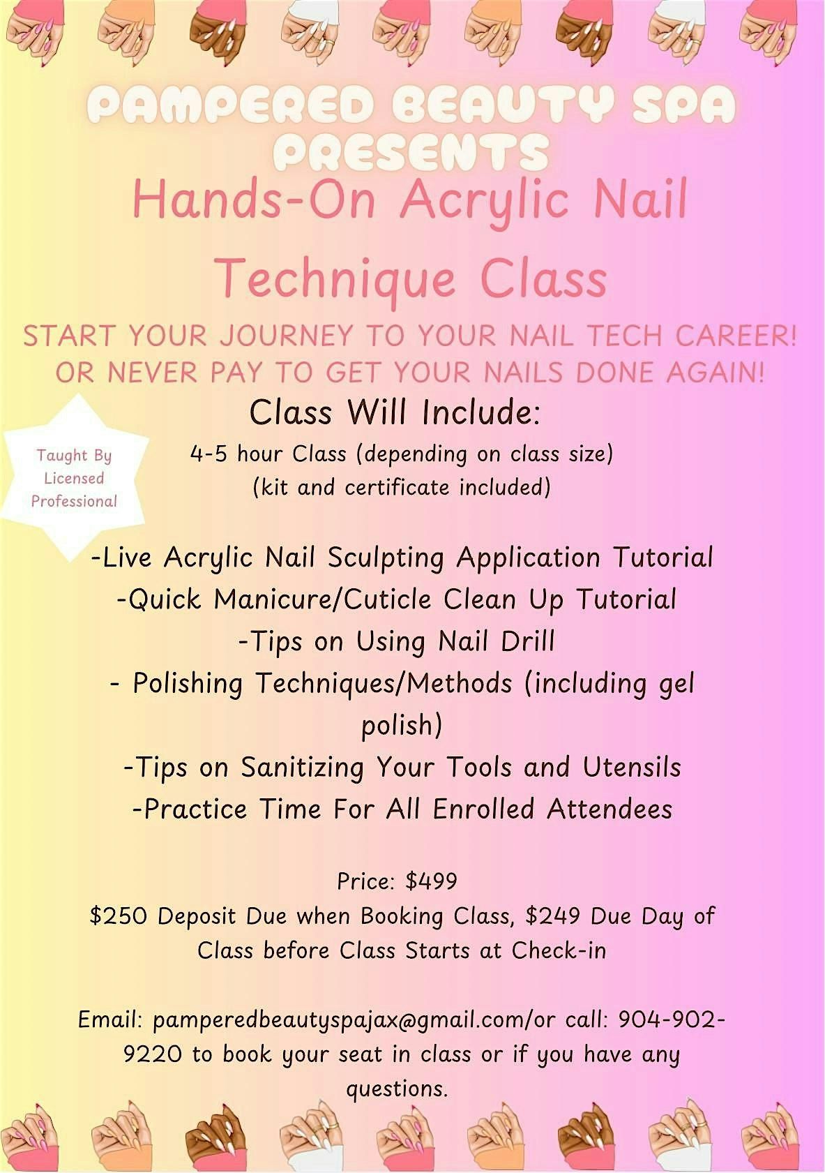 Acrylic Nail Technique Class In Jacksonville