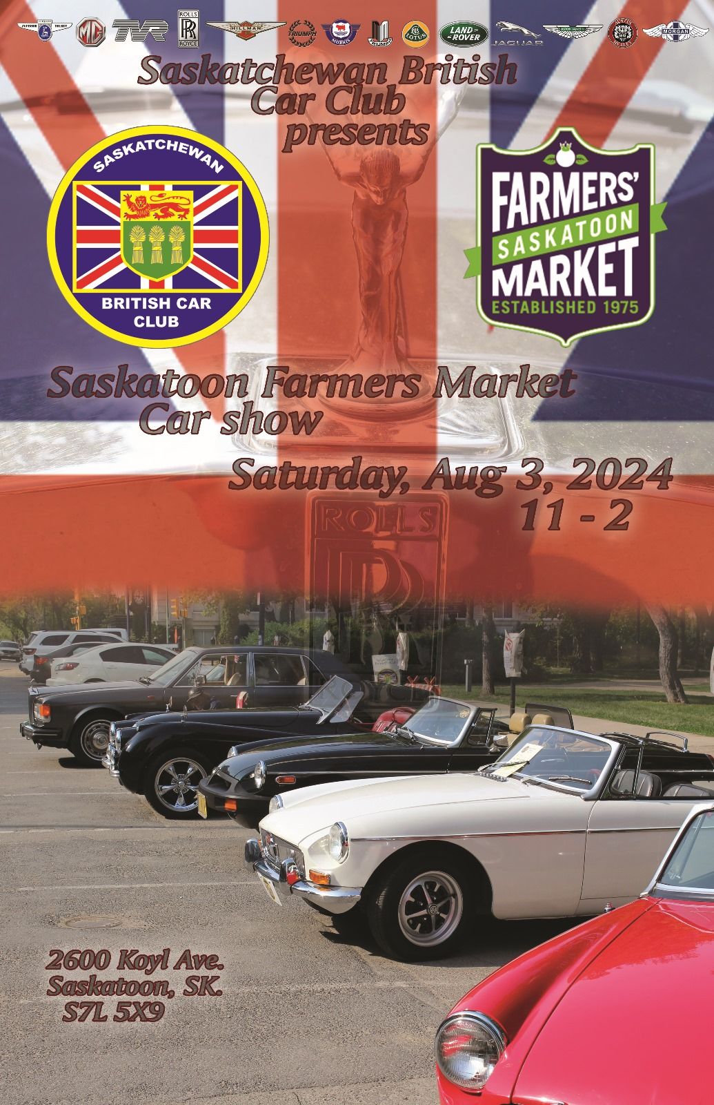Saskatchewan British Car Club presents Saskatoon Farmers' Market Car Show