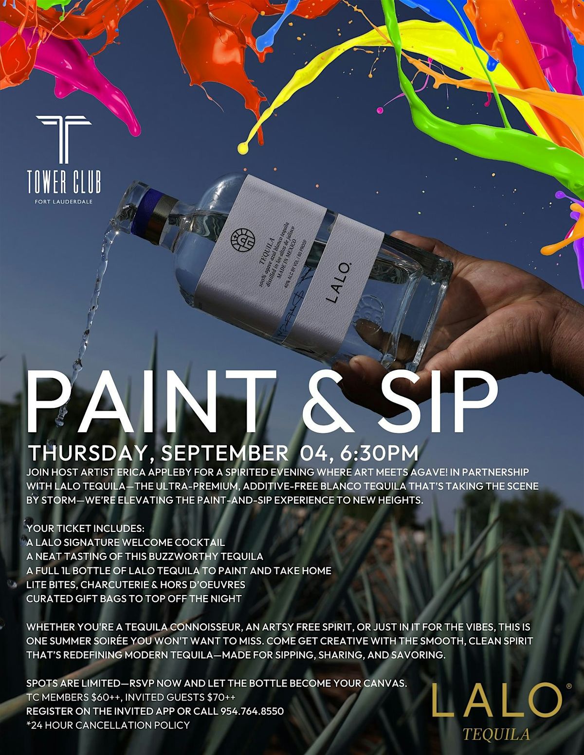 LALO Tequila Paint & Sip at the Tower Club