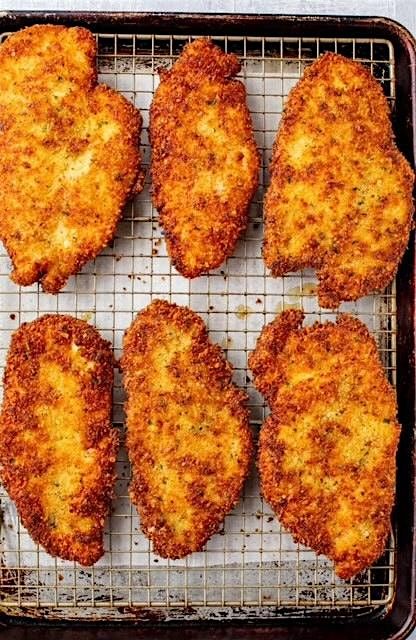 Homemade Chicken Cutlets with Italian Tortellini Salad